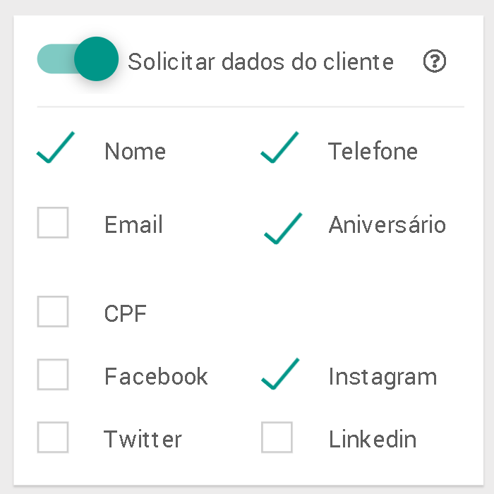 Clique no botão + e crie pesquisas de satisfação personalizadas!